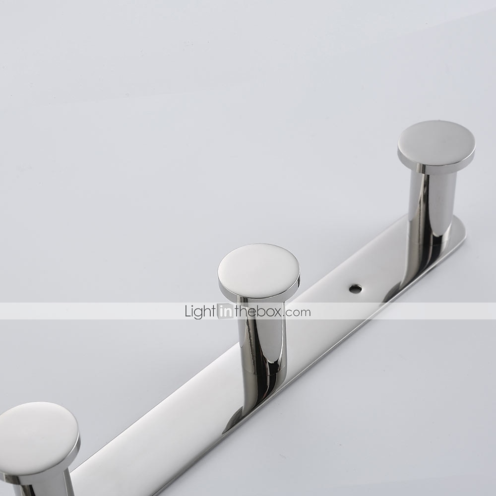 Robe Hooks New Design Contemporary Stainless Steel Material Bathroom Wall Mounted 3 or 4 or 5 or 6 Hooks Silvery 1pc 2025 - $33.99 –P9
