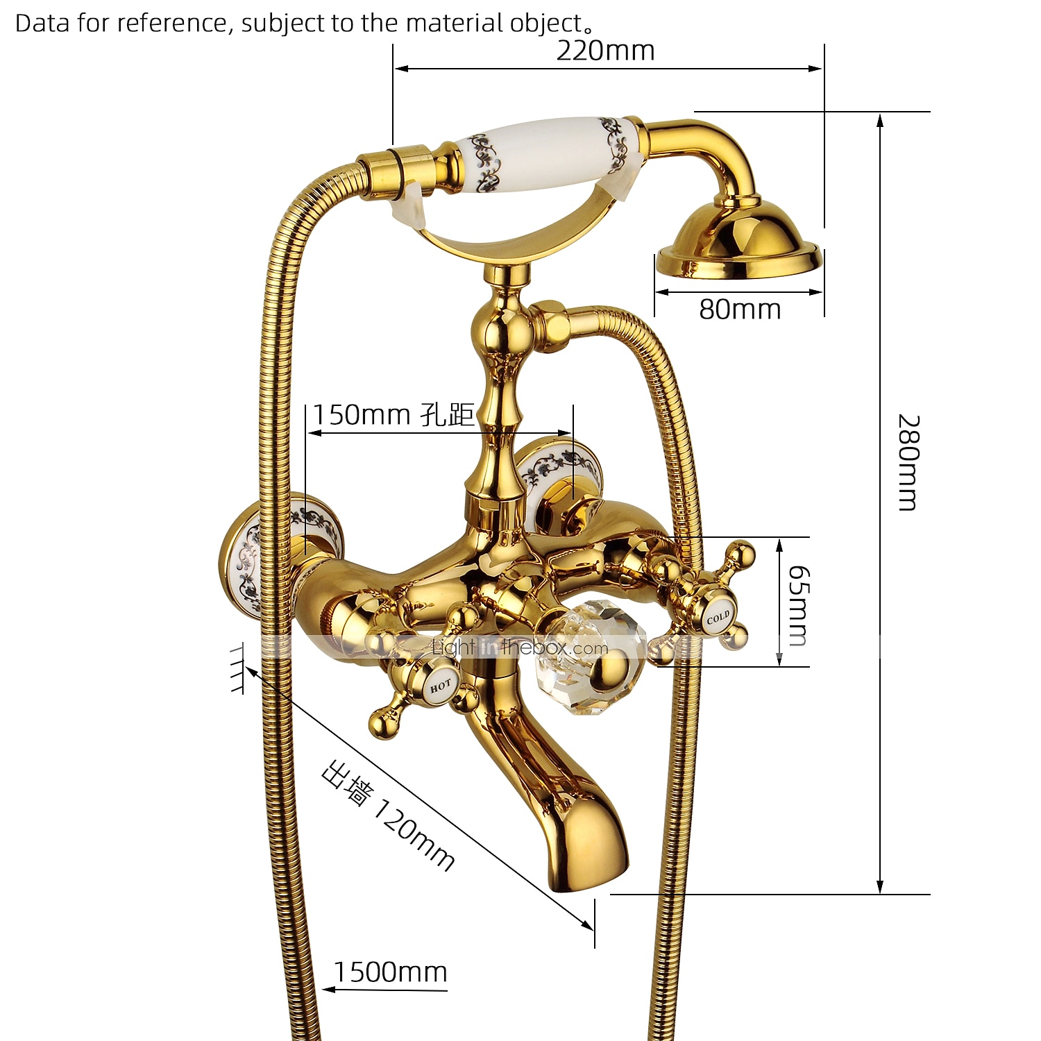 Bathtub Faucet Mixer Tap Telephone Style Luxury Golden Polish With Sprayer Hand Shower Rotate Spout tub Hot and Cold Water 2025 - $242.99 –P2