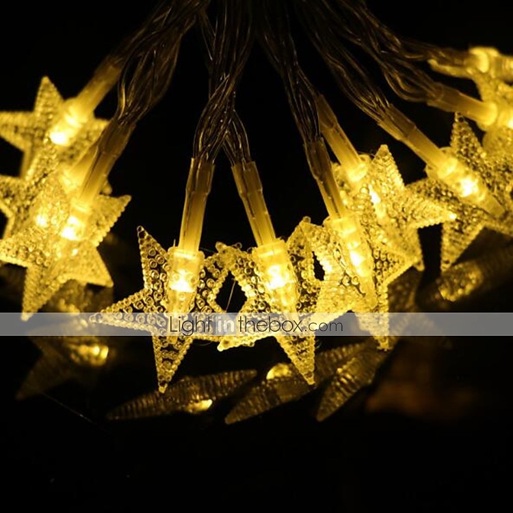 3М 6М 10М светодиодные гирлянды снежинок звезды деревьев феи гирлянды светильники для занавесок на улице для праздничного новогоднего декора 2026 - $8.99 –P7