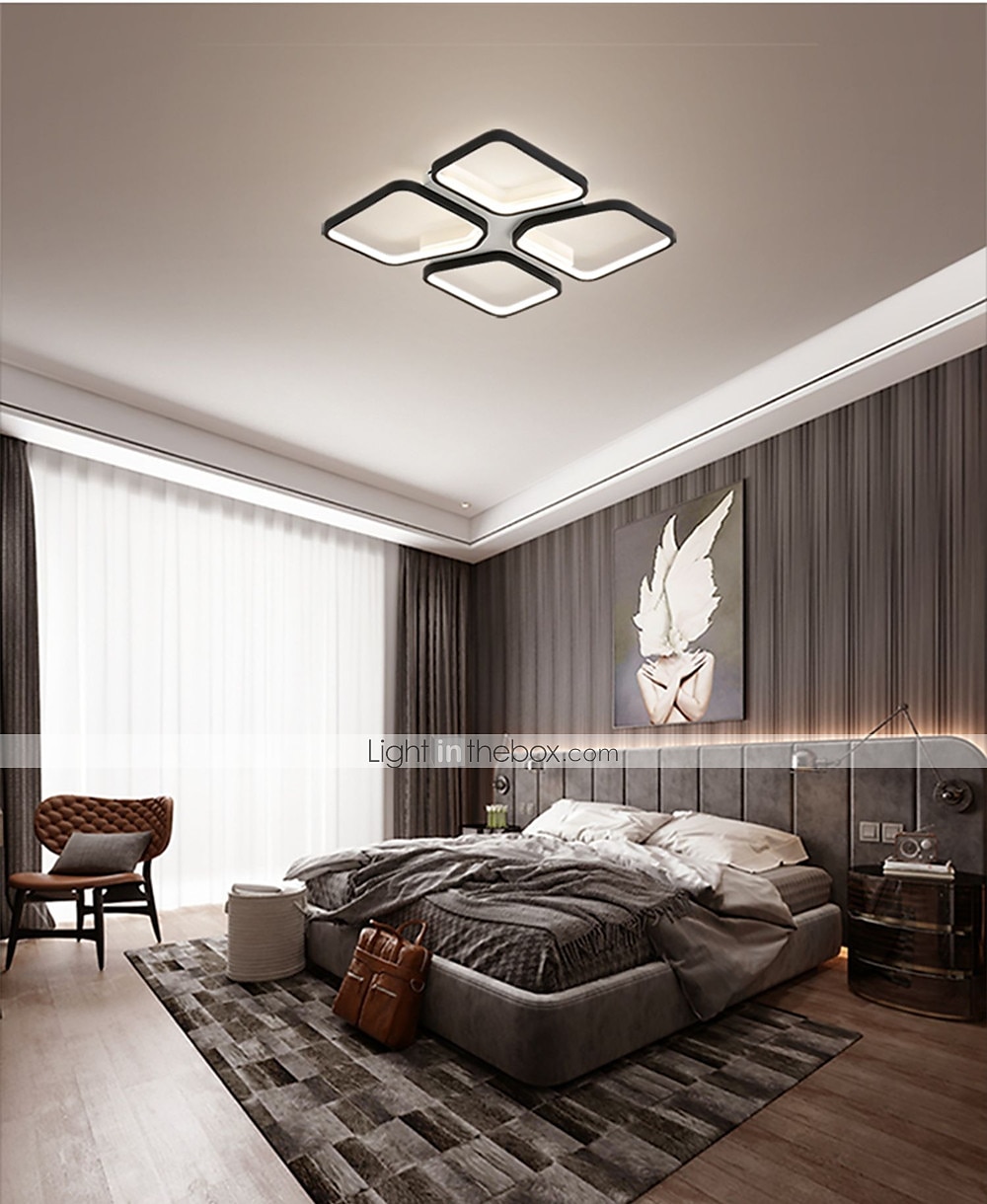 plafonnier led moderne simple design carré de base formes géométriques 42 52 cm salon chambre encastré lumières métal peint finitions 110-120v 220-240v de 2025 ? $202.39 –P1