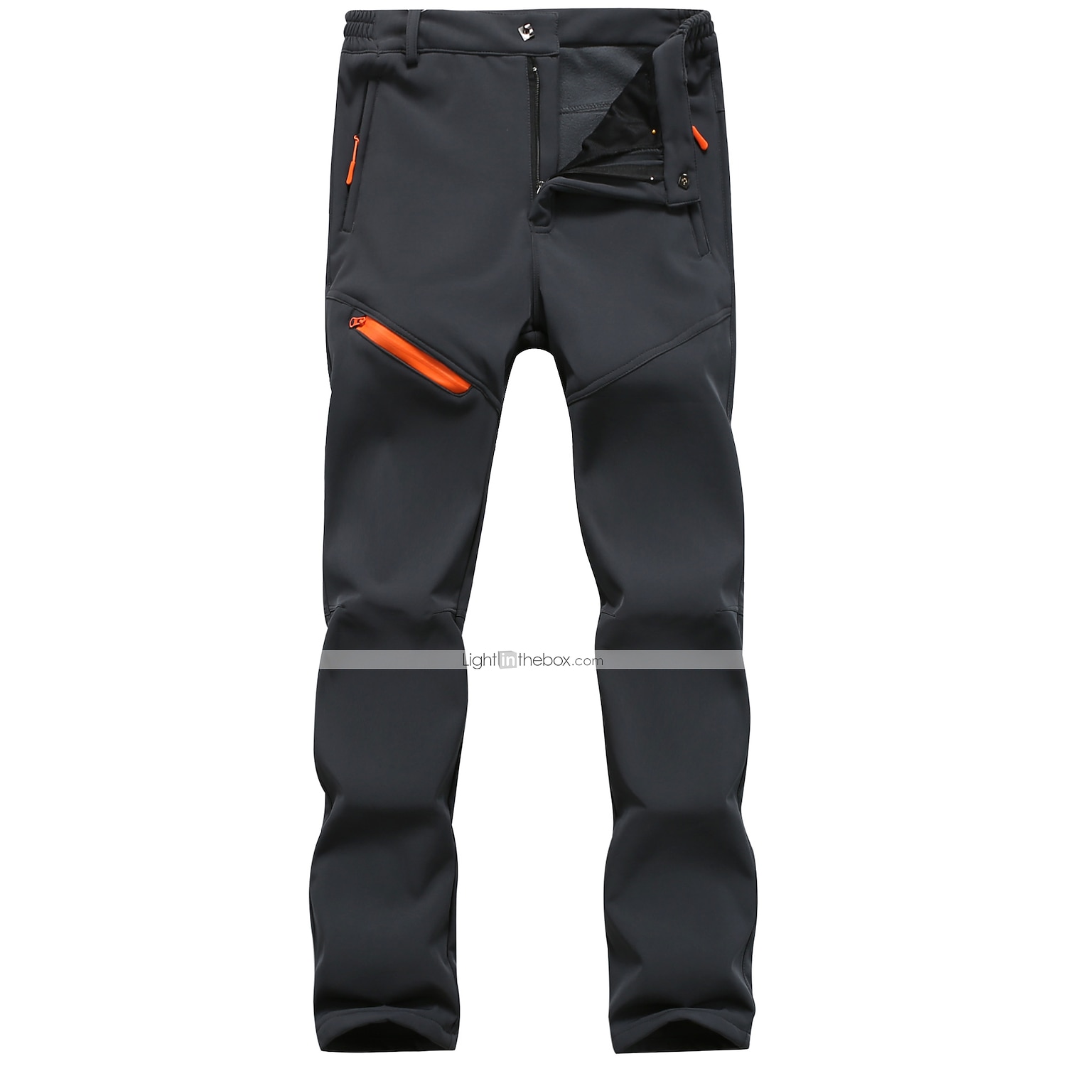 Homme Pantalon doublé polaire Pantalon Softshell Couleur unie L'hiver Extérieur Coupe Standard Ripstop Chaud Doux Anti-déchirure Pantalons / Surpantalons Vert Véronèse gris foncé Noir Travail Pêche de 2025 ? $23.99 –P2