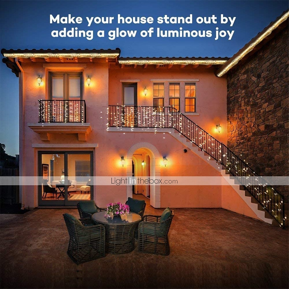 Рождественские светодиодные феи гирлянды медная проволока с дистанционным управлением диммируемые звездные огни для вечеринки свадьбы спальни рождественской елки подключение 2025 - $18.49 –P14