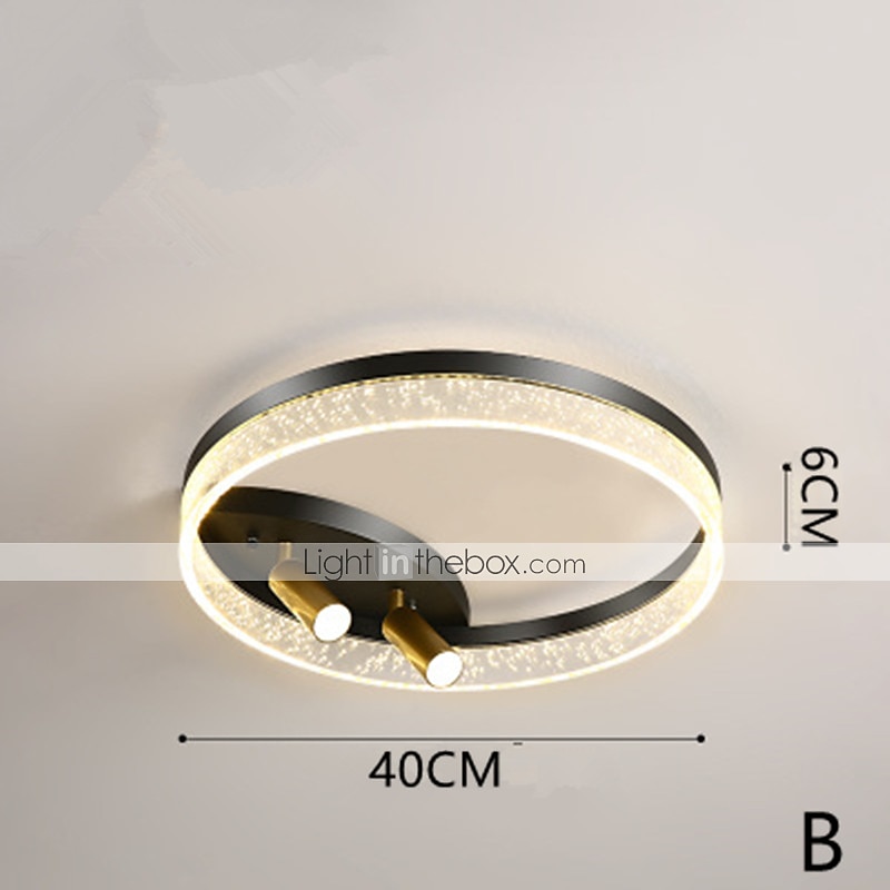 40cm LED Ceiling Light Nordic Modern Black Gold Circle Design Flush Mount Lights Metal Painted Finishes Nature Inspired 220-240V 2025 - $169.99 –P11