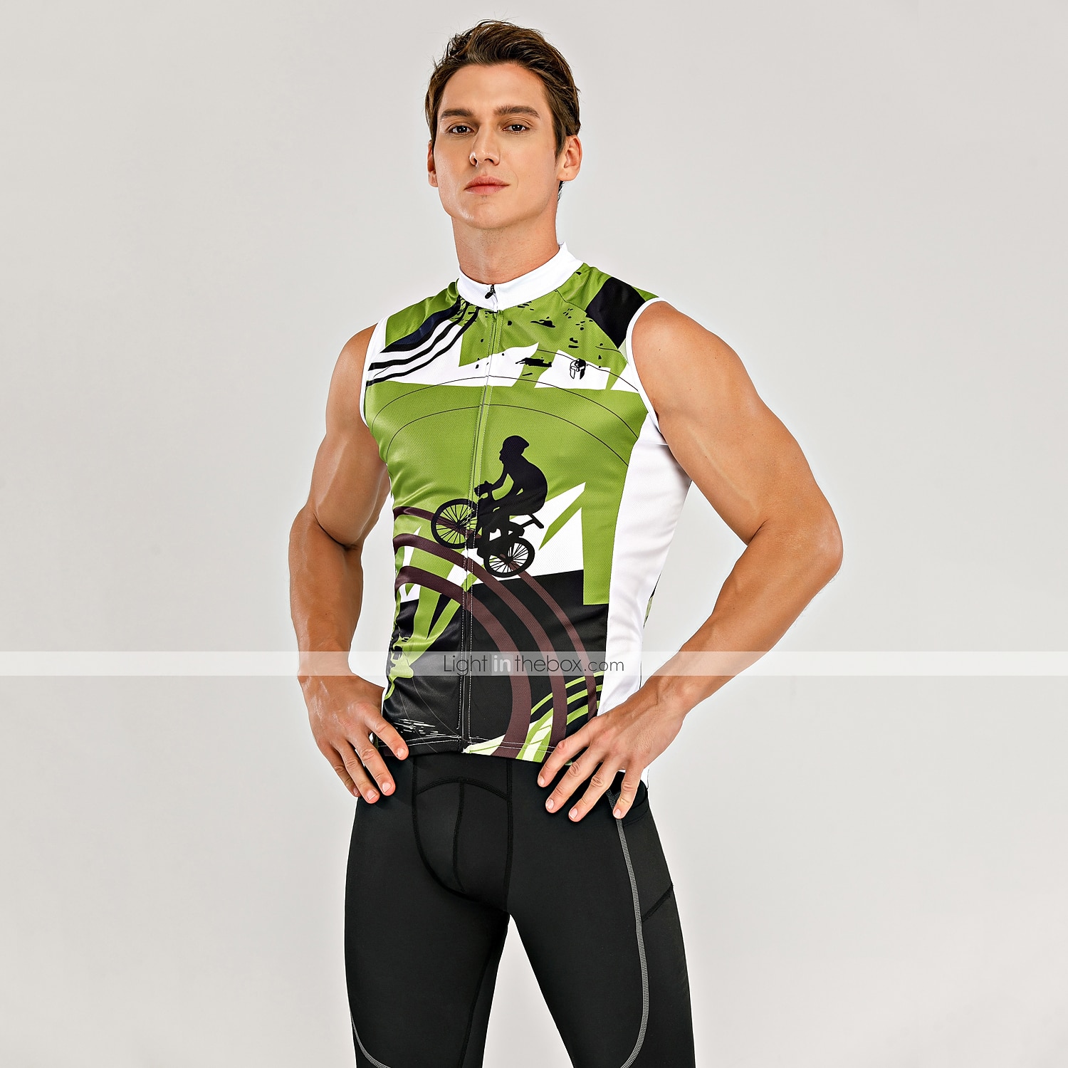 ILPALADINO Hombre Maillot de Ciclismo Sin Mangas Bicicleta Maillot Camiseta con 3 bolsillos traseros Resistente a los rayos UV Transpirable Bandas Reflectantes Compresión Amarillo Rojo Azul Piscina 2025 - $27.99 –P5
