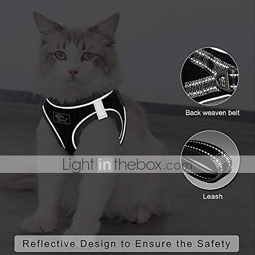 hondentuig zonder trekhaak kleine honden, zachte mesh reflecterende ademende instaphond kat harnas en riem set voor puppy kat huisdier vest met riem verstelbaar voor buiten wandelen, training xs 2025 - $18.49 –P7