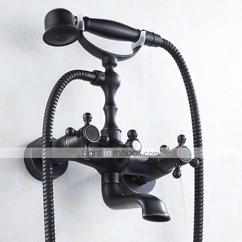 set di rubinetti per doccia - doccia a pioggia in stile vintage con montaggio elettrolitico esterno rubinetti per miscelatori per vasca da bagno con valvola in ceramica del 2025 a $194.99 –P2