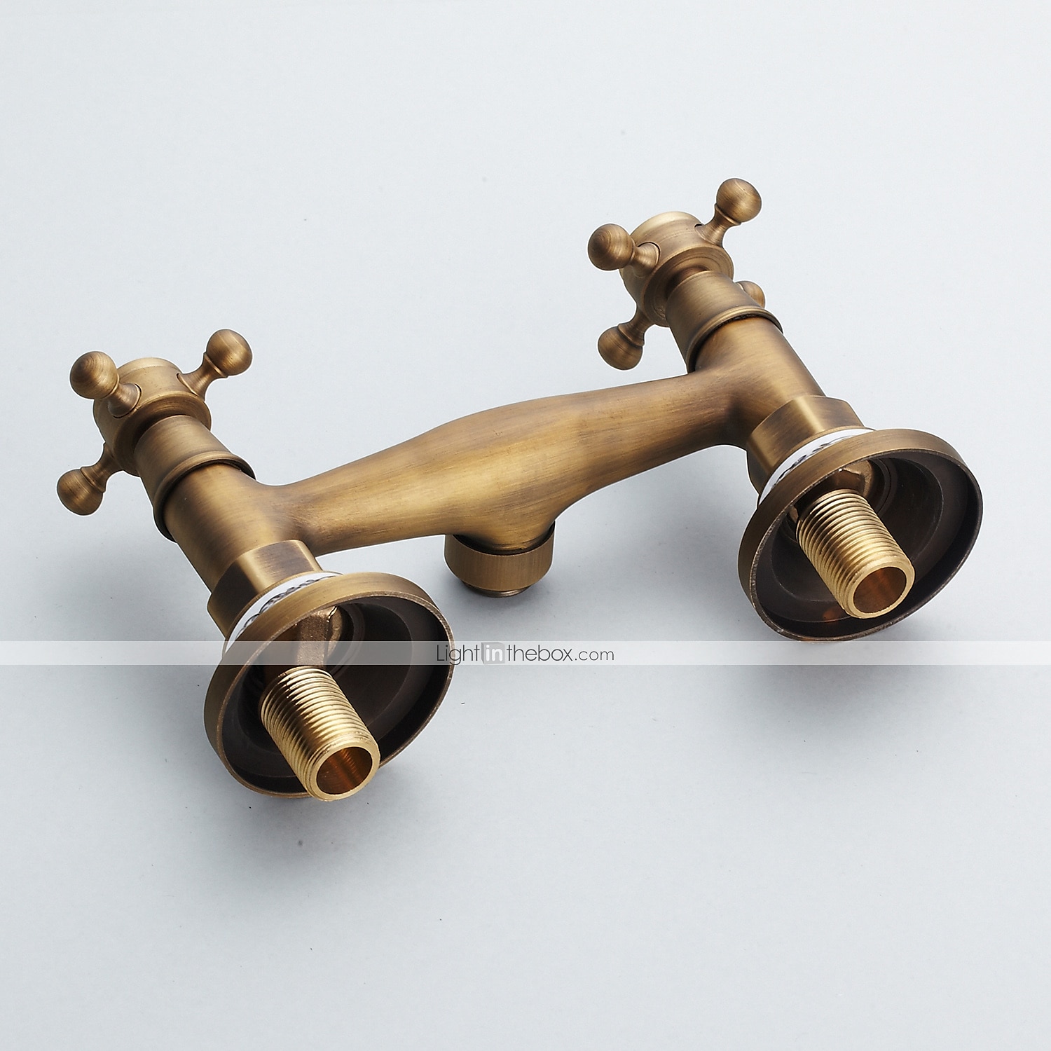 set rubinetto doccia - doccetta inclusa stile vintage estraibile / ottone antico country montaggio esterno rubinetti miscelatore doccia vasca da bagno in ceramica / due maniglie un foro del 2025 a $153.99 –P3