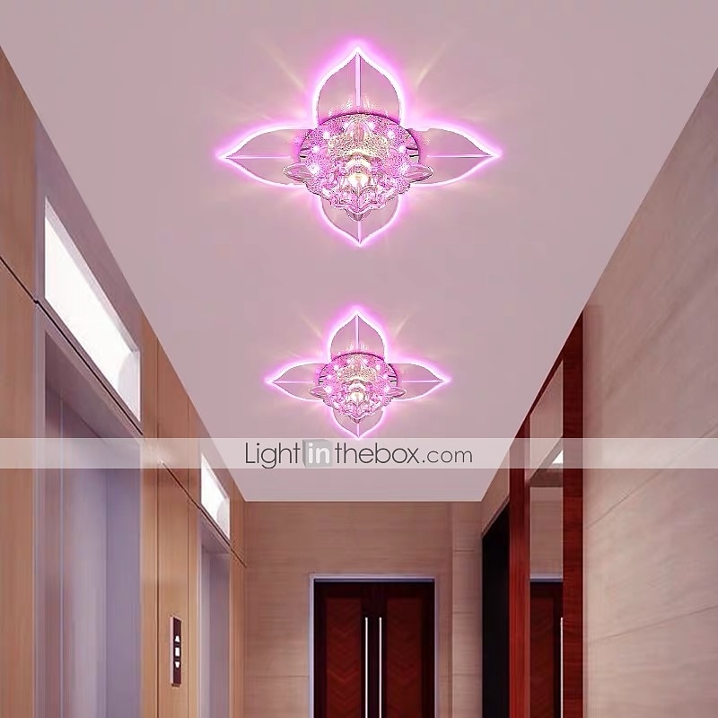 20cm led luz de teto de cristal luz de varanda corredor lâmpada moderna flor desgin luzes embutidas de metal galvanizado 110-240 v de 2025 por $71.99 –P6
