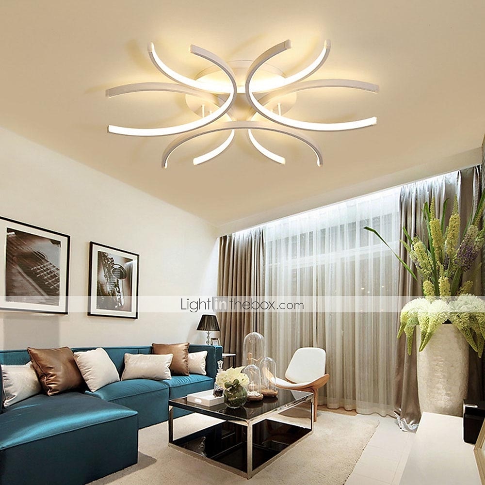 60cm LED Ceiling Light Modern Nordic Geometric Flower Shapes Stylish Flush Mount Lights Living Room Dining Room Bedroom Metal Painted Finishes110-120V 220-240V 2025 - $342.89 –P1