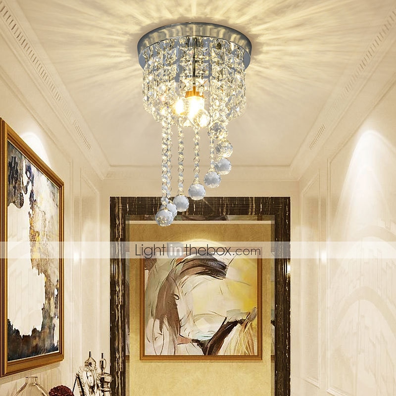 20cm led lysekrone krystall taklampe lanterne desgin innfelt lys metall galvanisert moderne juledekorasjon 110-120v 220-240v 2025 - $109.99 –P9