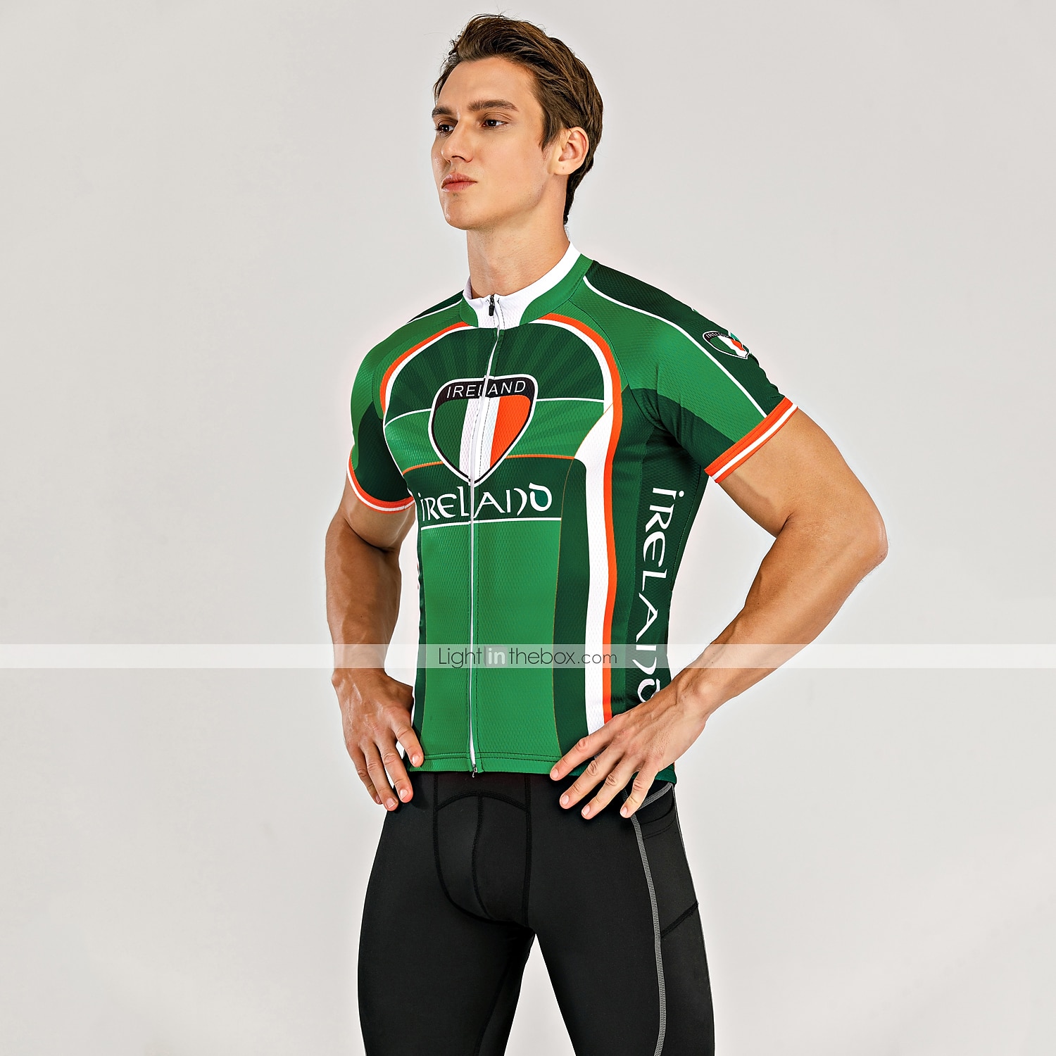 Homme Maillot Velo Cyclisme Manche Courte Cyclisme Maillot Top avec 3 poches arrière VTT Vélo tout terrain Vélo Route Respirable Séchage rapide Evacuation de l'humidité Poche arrière Gris foncé Vert de 2025 ? $28.99 –P7