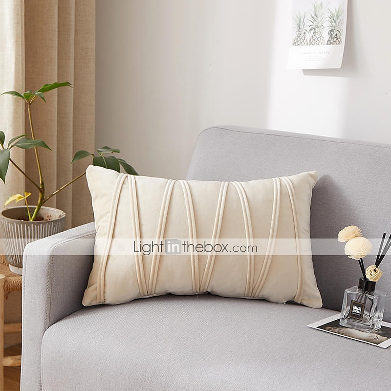 Decorative Toss Pillows Velvet Cover for Pillows Pillow Case Cover Home office Pillow Case Cover Modern Sample Room Cushion Cover Outdoor Cushion for Sofa Couch Bed Chair Pink Blue Sage Green Purple 2025 - $18.99 –P10