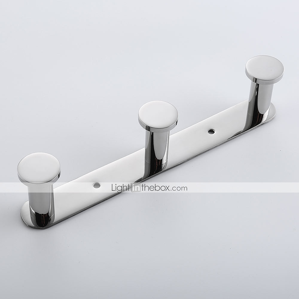 Robe Hooks New Design Contemporary Stainless Steel Material Bathroom Wall Mounted 3 or 4 or 5 or 6 Hooks Silvery 1pc 2025 - $33.99 –P6