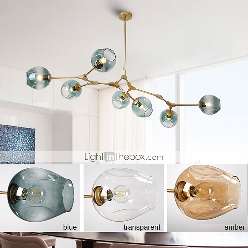 Multi Heads Magic Bean Chandelier Warm White Light Creative Art Modern Living Room Lamp Heteromorphic Nordic Simple Molecular Glass Ball Dining Room AC110V AC220V 2026 - $287.89 –P4