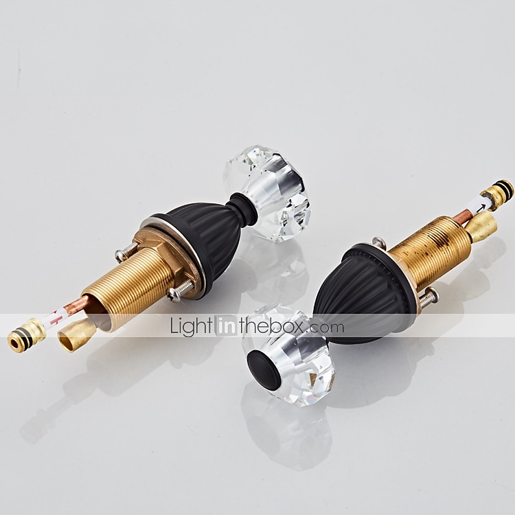 weit verbreitete waschtischmischbatterie, 2 griff 3 löcher waschtischarmaturen schwan edle luxus goldene und ölgeriebene bronze badarmaturen 2025 - $372.59 –P9