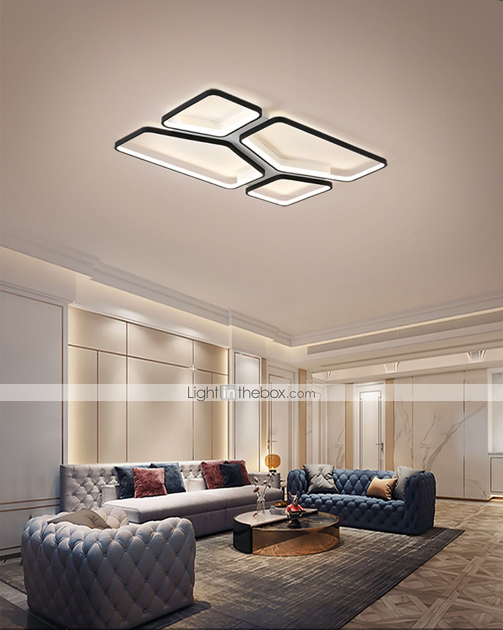 plafonnier led moderne simple design carré de base formes géométriques 42 52 cm salon chambre encastré lumières métal peint finitions 110-120v 220-240v de 2025 ? $202.39 –P4