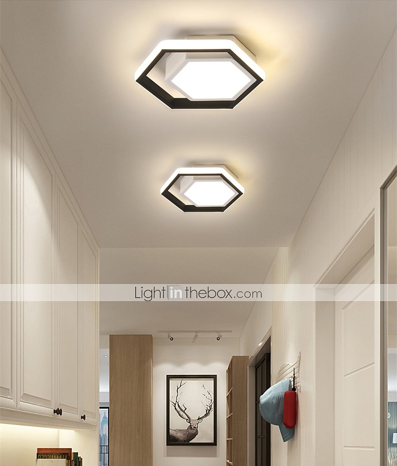 25cm LED Plafonnier Moderne Nordic Porche Lumière Couloir Allée Hexagone Formes Géométriques Encastré Lumières En Métal LED 220-240V de 2025 ? $104.99 –P1