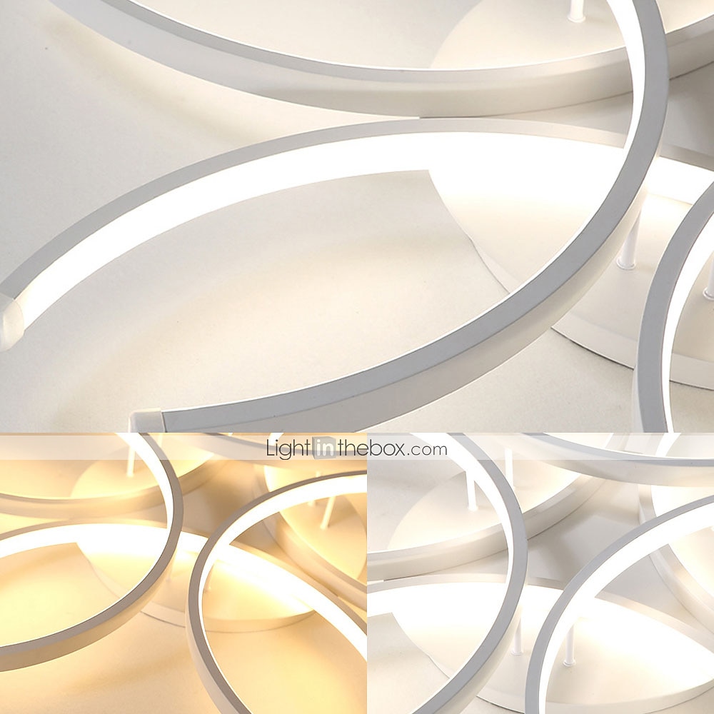 60cm LED Ceiling Light Modern Nordic Geometric Flower Shapes Stylish Flush Mount Lights Living Room Dining Room Bedroom Metal Painted Finishes110-120V 220-240V 2025 - $342.89 –P7