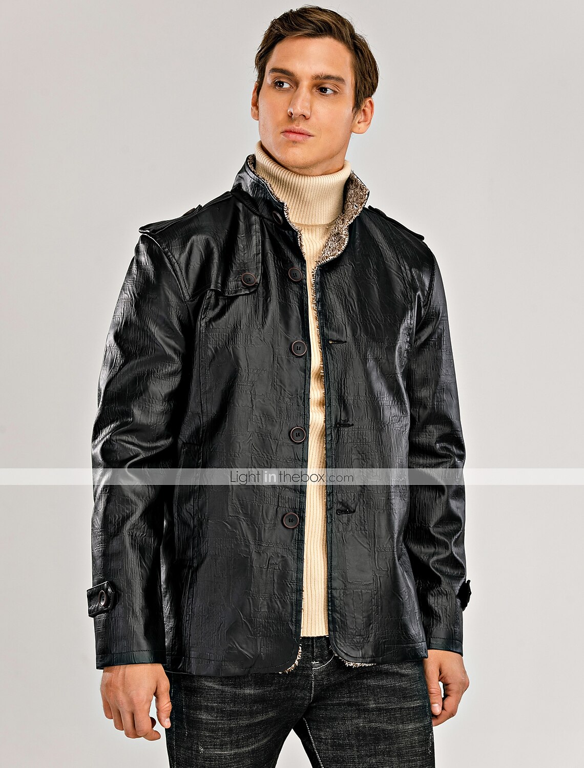 needles stand collar down coat