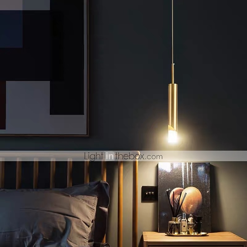 6cm luz colgante led luz de noche nórdica moderna luz tricolor dorada barra de comedor decoración de navidad galvanizada de metal 110-120v 220-240v 2025 - $100.99 –P9