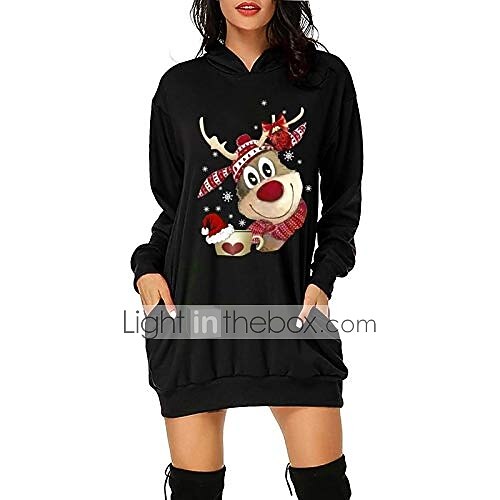 Karácsony Mikulás Ruhák Kapucnis felsőrész Pullover Klasszikus Alap Kawaii Kompatibilitás Női Felnőttek Karácsony Újév 3D nyomtatás Hétköznapi 2025 - $27.99 –P3