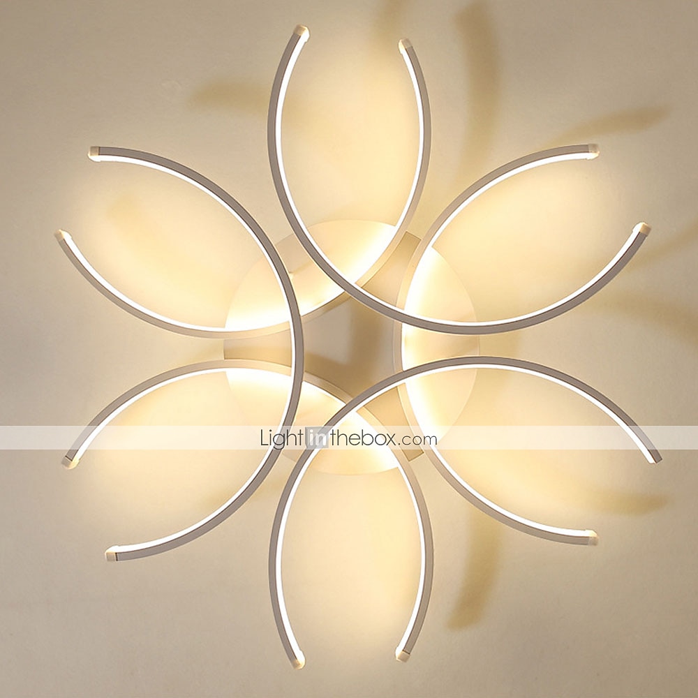 60cm LED Ceiling Light Modern Nordic Geometric Flower Shapes Stylish Flush Mount Lights Living Room Dining Room Bedroom Metal Painted Finishes110-120V 220-240V 2025 - $342.89 –P8