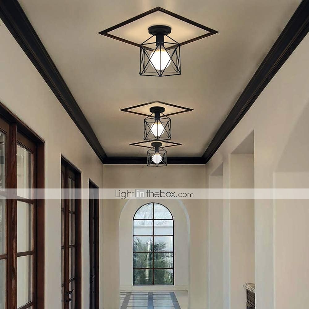 14cm LED pendentif lumière porche lumière couloir couloir encastré lumières métal noir pays 110-120v 220-240v de 2026 ? $40.99 –P5