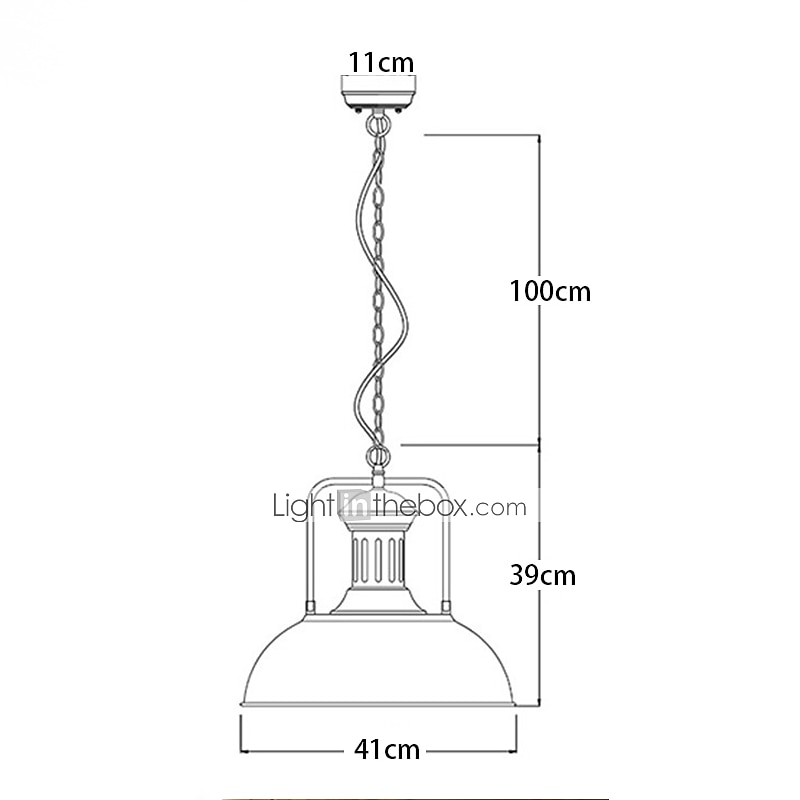 41cm led luz pendente estilo nórdico vintage design único acabamento em metal pintado bar restaurante 110-120v 220-240v de 2026 por $172.99 –P4