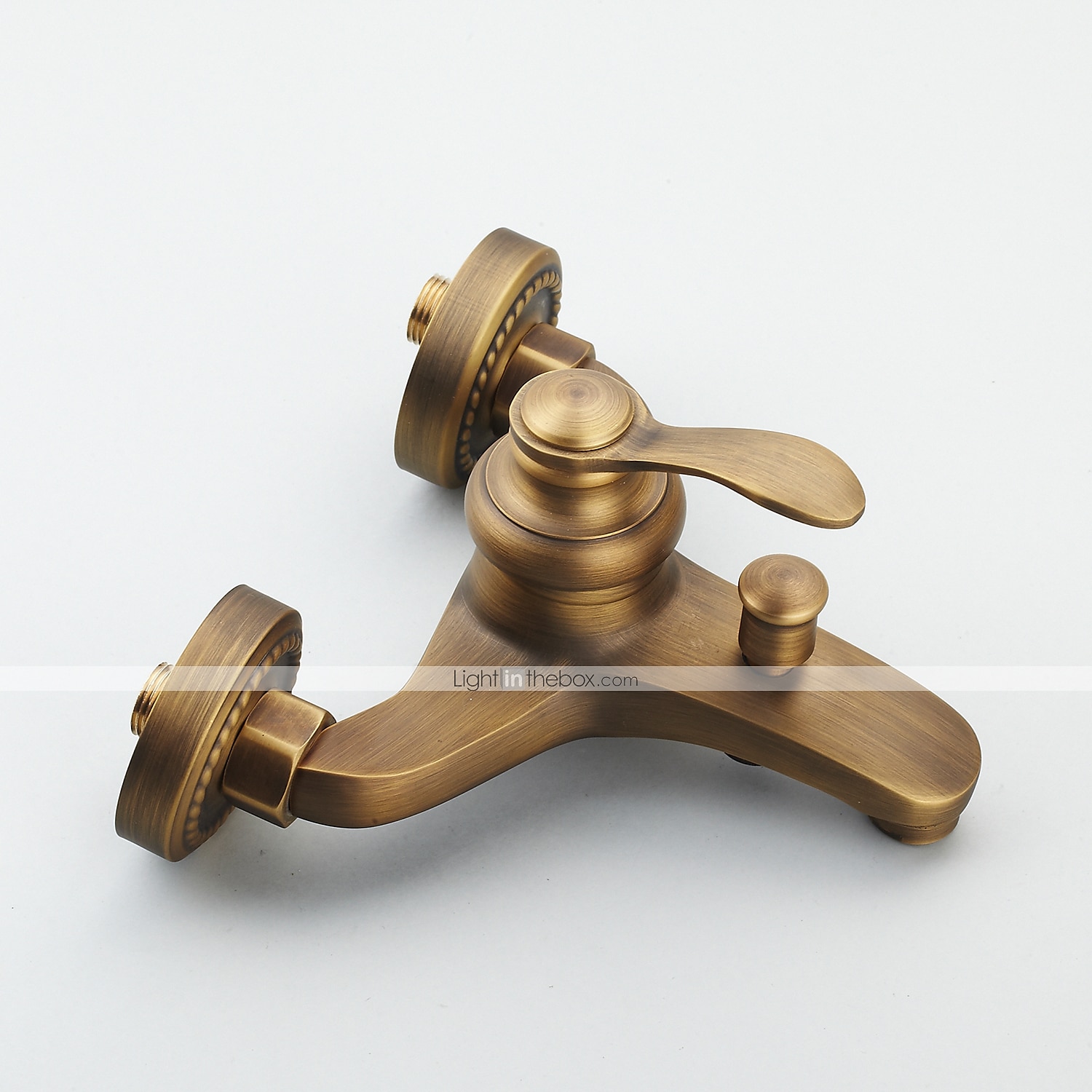 Shower Faucet Set Handshower Included Vintage Style/Country Brass Mount Outside Ceramic Valve Bath Shower Mixer Taps/Single Handle/Yes/Single Handle Three Holes 2025 - $153.99 –P8