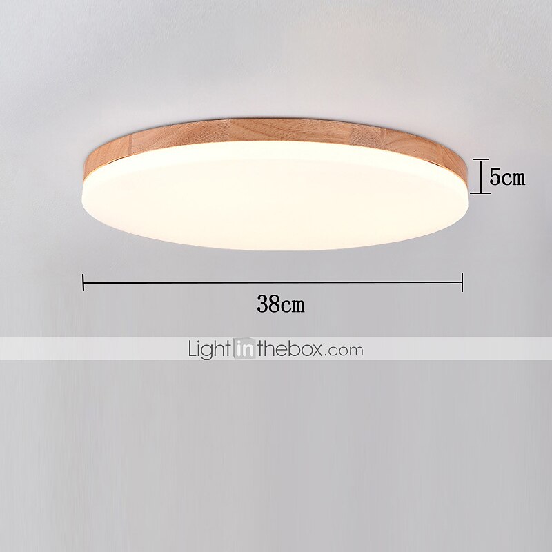 26/38/48 cm LED Ceiling Light Nordic Wood Round Design Flush Mount Lights Nature Inspired 110-120V 220-240V 2025 - $105.99 –P3