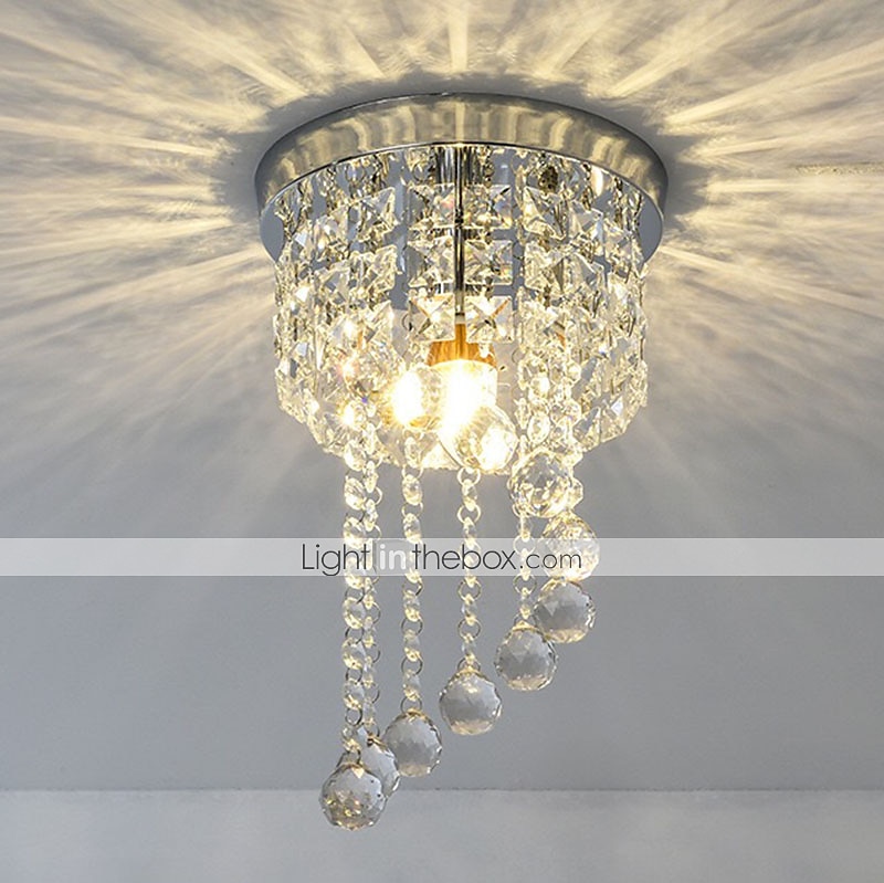 20cm led lysekrone krystall taklampe lanterne desgin innfelt lys metall galvanisert moderne juledekorasjon 110-120v 220-240v 2025 - $109.99 –P6