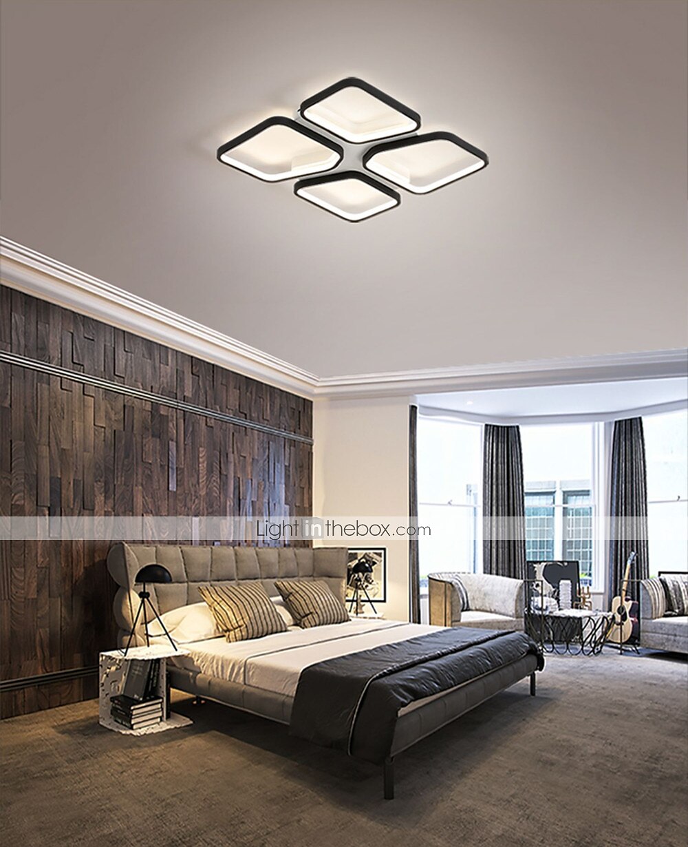 plafonnier led moderne simple design carré de base formes géométriques 42 52 cm salon chambre encastré lumières métal peint finitions 110-120v 220-240v de 2025 ? $202.39 –P2