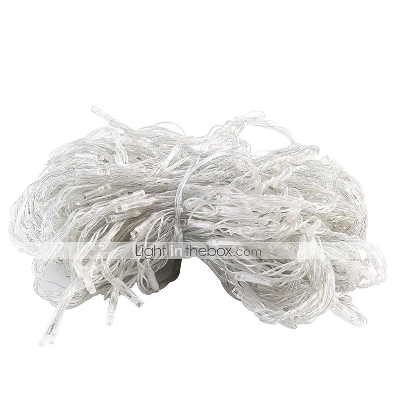 1x 3x3m ip44 fossefallsgardin led fairy string lys krans vannstrøm meteordusj regnlys for vindu istap fargerik dekorbelysning ac110v 120v 220v 230v 240v eu us plugg 2025 - $66.99 –P10