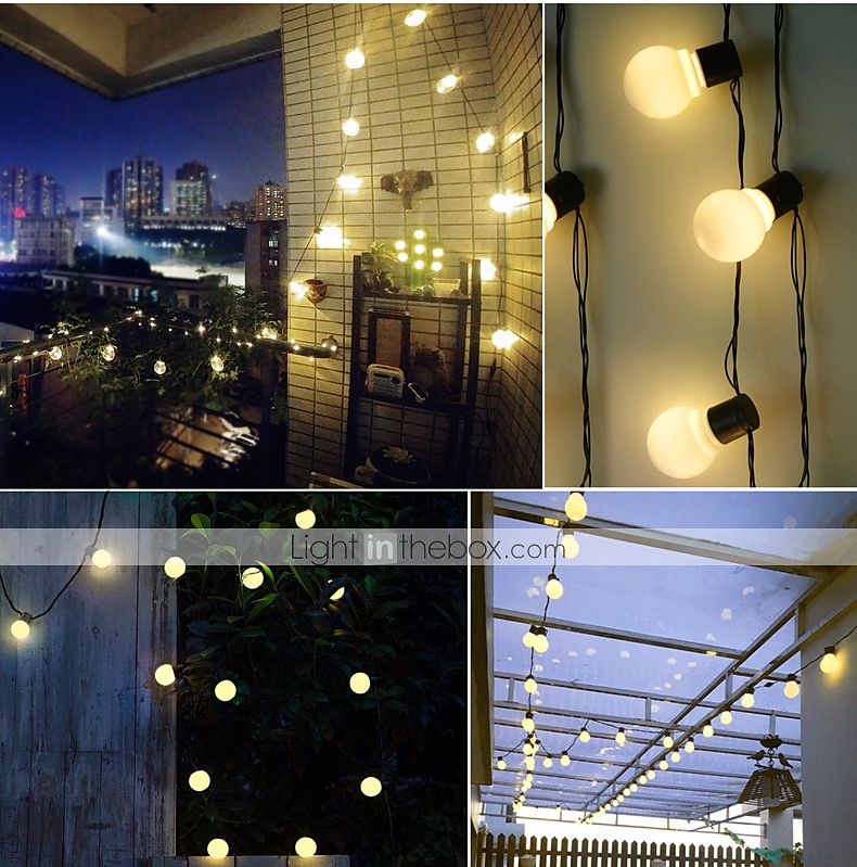 3m 10leds festoen led globe led flexibele string licht fee lamp kerst fee string licht guirlande tuin patio tuin decoratie vakantie buitenverlichting eu us plug ac110v 120v 220v 230v 240v 2025 - $13.49 –P1