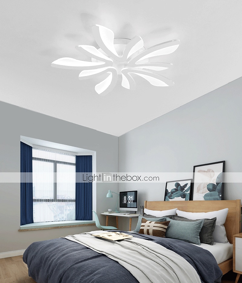 led dimmbare deckenleuchte moderner löwenzahn nordischer stil acryl deckenleuchte minimalistisches geschichtetes design wohnzimmer esszimmer lichter ac220v nur dimmbar mit fernbedienung 2025 - $336.37 –P2