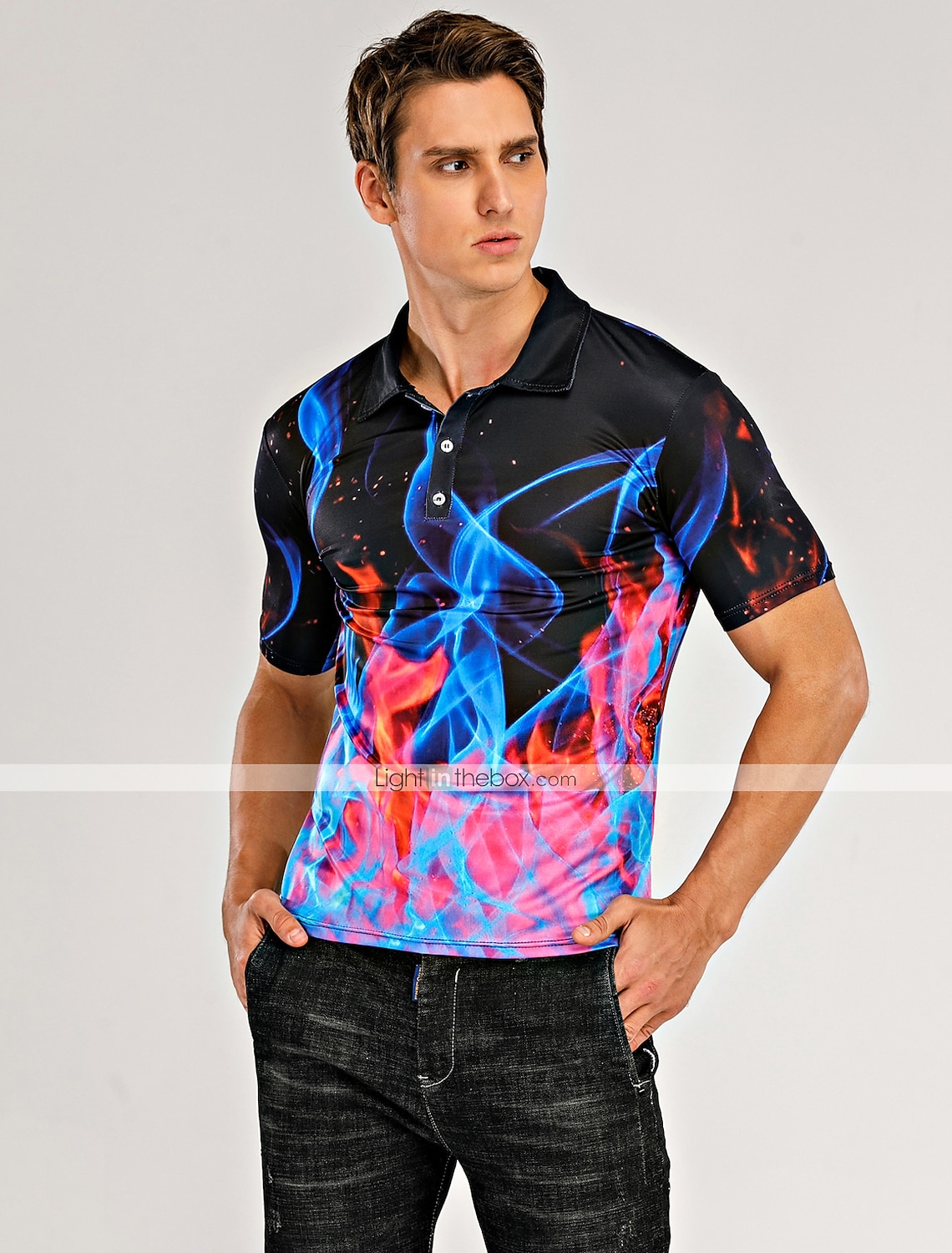 Per uomo Pop art 3D POLO Maglia da tennis Tennis Camicia da golf Golf Manica corta Camicia Colletto Giornaliero Per uscire Giallo Rosa Rosso Viola Arancione Plus Size Abbigliamento Streetwear del 2025 a $22.99 –P6