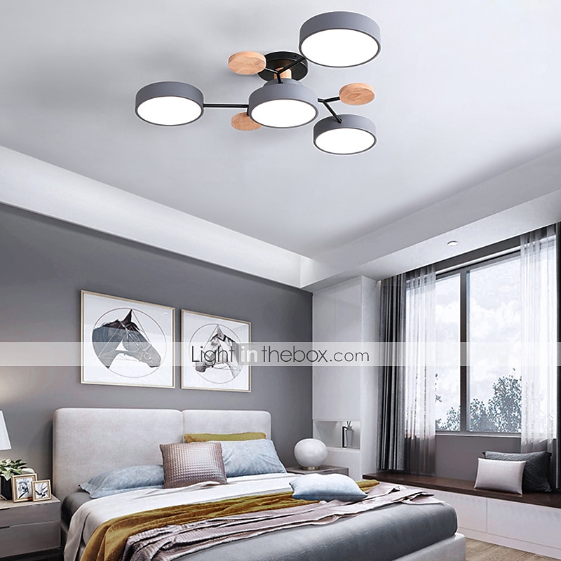 4/6/7 head macarone led потолочный светильник зеленый серый белый северный стиль регулируемый свет потолочный светильник простой журнал спальня лампа ac220v 2025 - $261.29 –P7