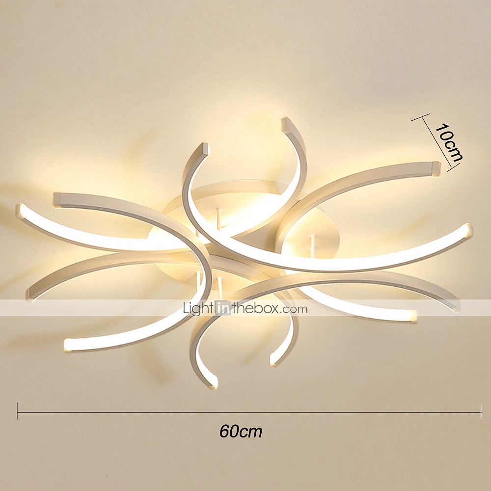 60cm LED Ceiling Light Modern Nordic Geometric Flower Shapes Stylish Flush Mount Lights Living Room Dining Room Bedroom Metal Painted Finishes110-120V 220-240V 2025 - $342.89 –P6