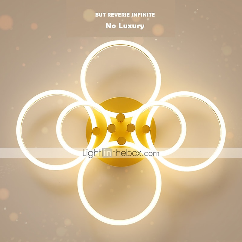 led plafondlamp cirkel ring nordic goud acryl 2 3 5 6 hoofden buitenverlichting woonkamer plafondlamp eenvoudige moderne kunst plafondlamp luxe led slaapkamer licht ac220v 2025 - $387.82 –P5