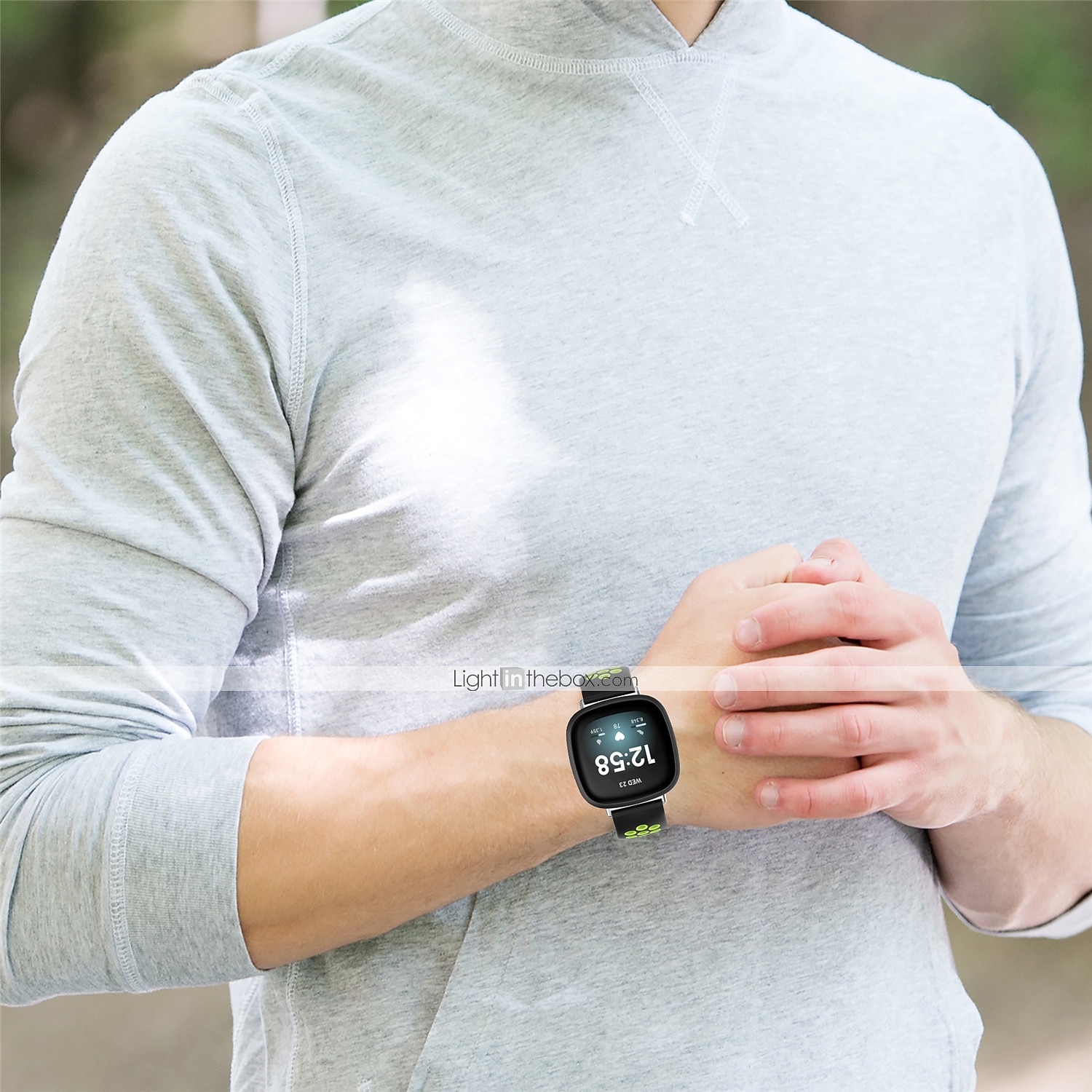 Smart Watch Band Συμβατό με Fitbit Versa 4 Sense 2 Versa 3 Sense κράμα σιλικόνη Εξυπνο ρολόι Λουρί Ελαστικό Ρυθμιζόμενο Πόρπη από ανοξείδωτο ατσάλι Αθλητικό Μπρασελέ Αντικατάσταση Περικάρπιο 2025 - $14.99 –P5