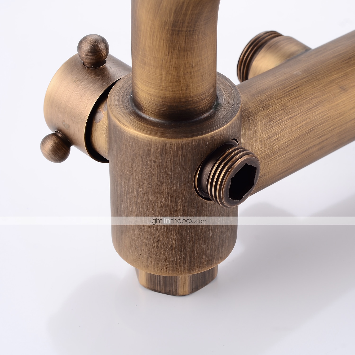 Shower Faucet,Shower System Set - Handshower Included pullout Waterfall Vintage Style / Country Antique Brass Mount Outside Ceramic Valve Bath Shower Mixer Taps 2025 - $275.39 –P7
