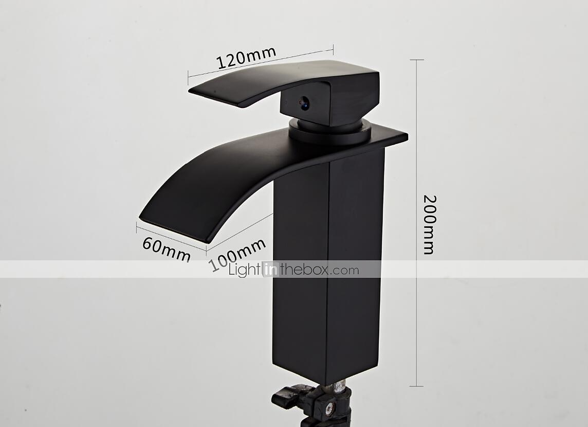 2025年 滝のバスルームシンクミキサー蛇口、背が高く、モダンなスタイルの真鍮洗面器タップ、クローム容器、シングルハンドル、1穴バスタップ、冷温水ホース付き  コレクション – $89.99 –P3