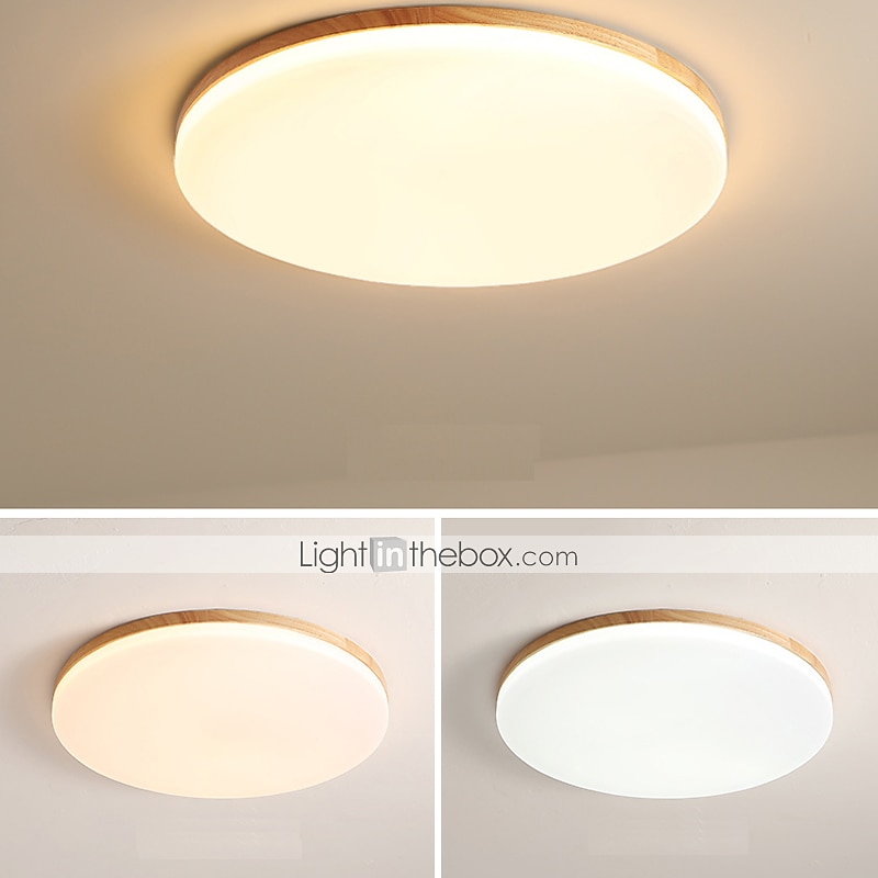 26/38/48 cm LED Ceiling Light Nordic Wood Round Design Flush Mount Lights Nature Inspired 110-120V 220-240V 2025 - $105.99 –P8