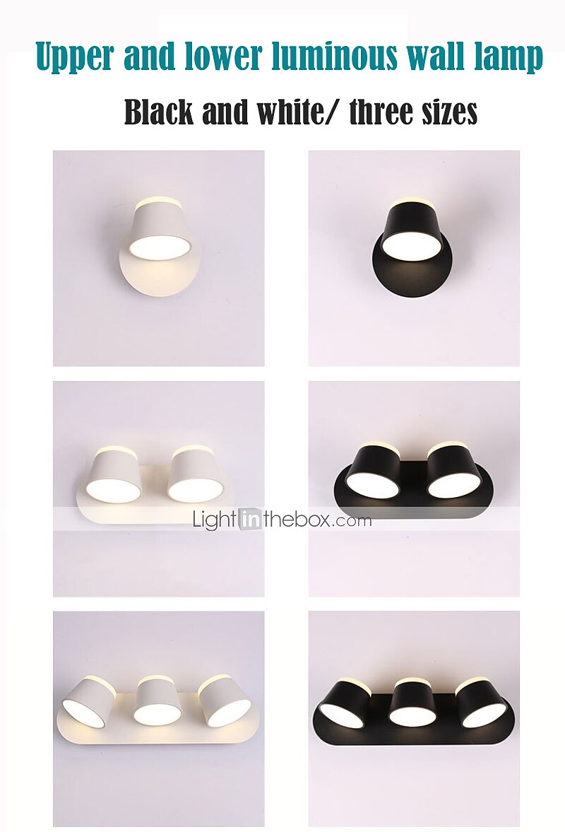 Lightinthebox Double Sided Light-emitting Indoor Wall Light LED Dimmable Rotatable Wall Lamp Nordic Modern Creative Bedroom Bedside Hotel Living Room AC110-240V 2025 - $70.99 –P5