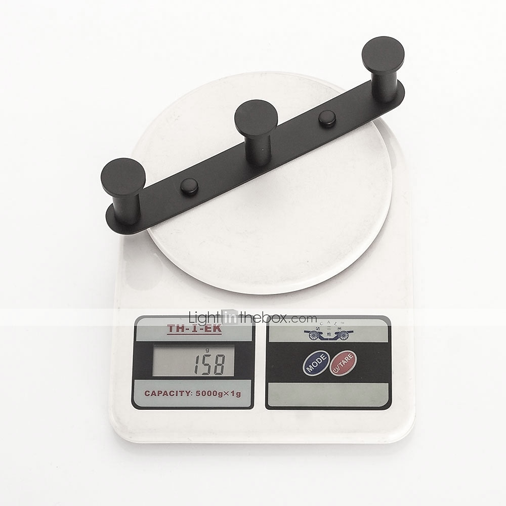 Robe Hook Wall Mounted with 3 or 4 or 5 or 6 Hooks New Design Stainless Steel Bathroom Painted Finishes Black 1pc 2025 - $33.99 –P5