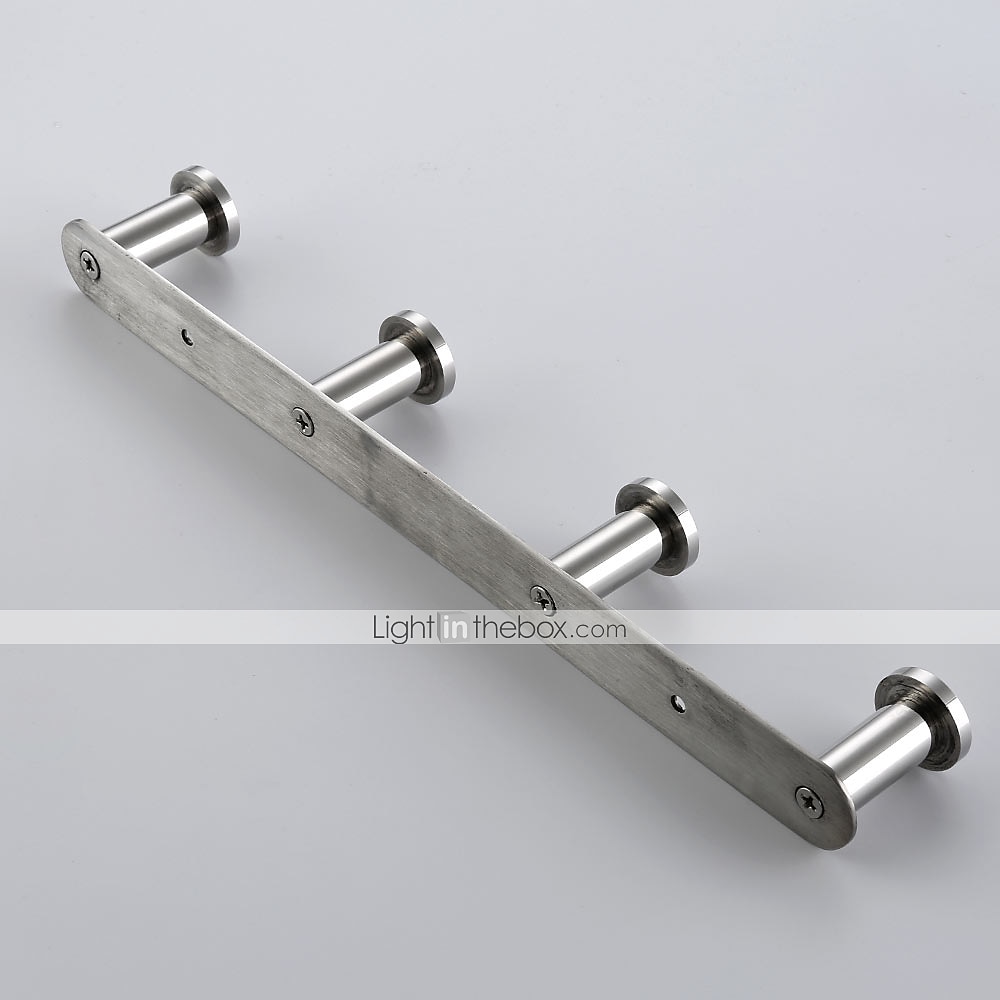 Robe Hooks New Design Contemporary Stainless Steel Material Bathroom Wall Mounted 3 or 4 or 5 or 6 Hooks Silvery 1pc 2025 - $33.99 –P8