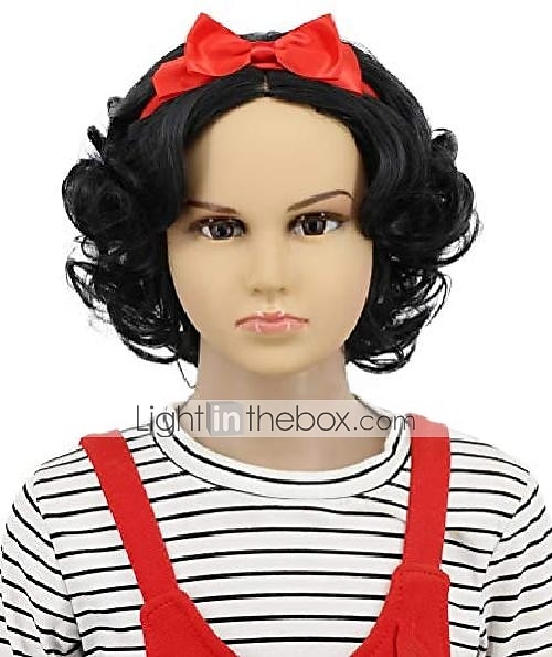 Hot 1Pc PET Dress Up Short Hair Wave Head Wigs Christmas Halloween for Adult Kid 