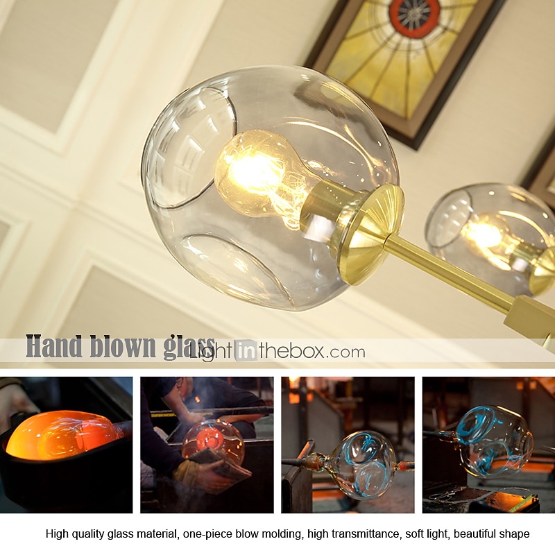 Multi Heads Magic Bean Chandelier Warm White Light Creative Art Modern Living Room Lamp Heteromorphic Nordic Simple Molecular Glass Ball Dining Room AC110V AC220V 2026 - $287.89 –P7