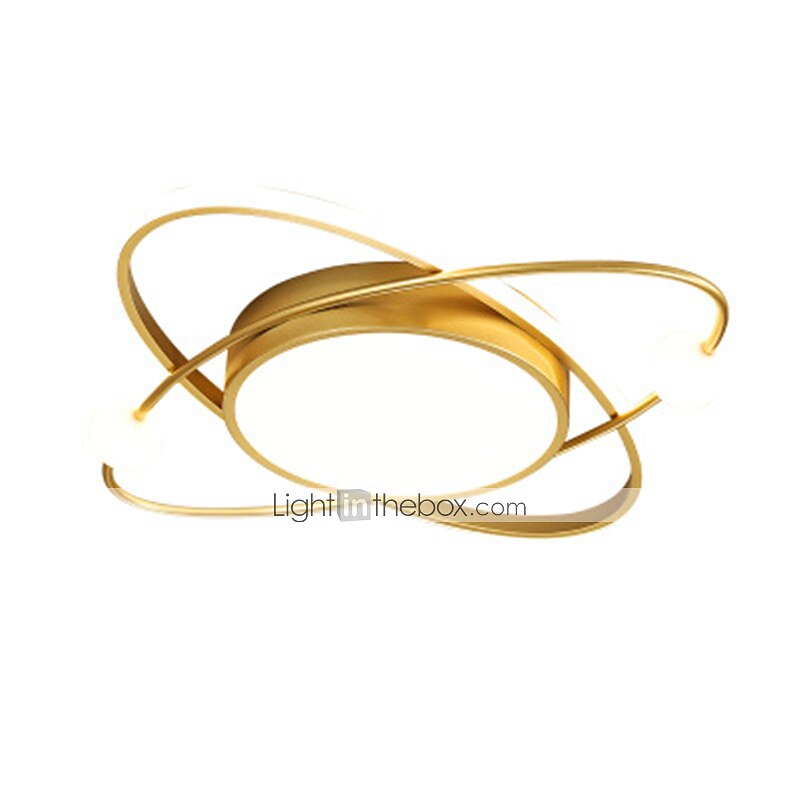 50/60 cm ledet taklampe gull planet design moderne geometriske former innfelt lys metallmalte overflater juledekorasjon 110-120v 220-240v 2025 - $245.09 –P7