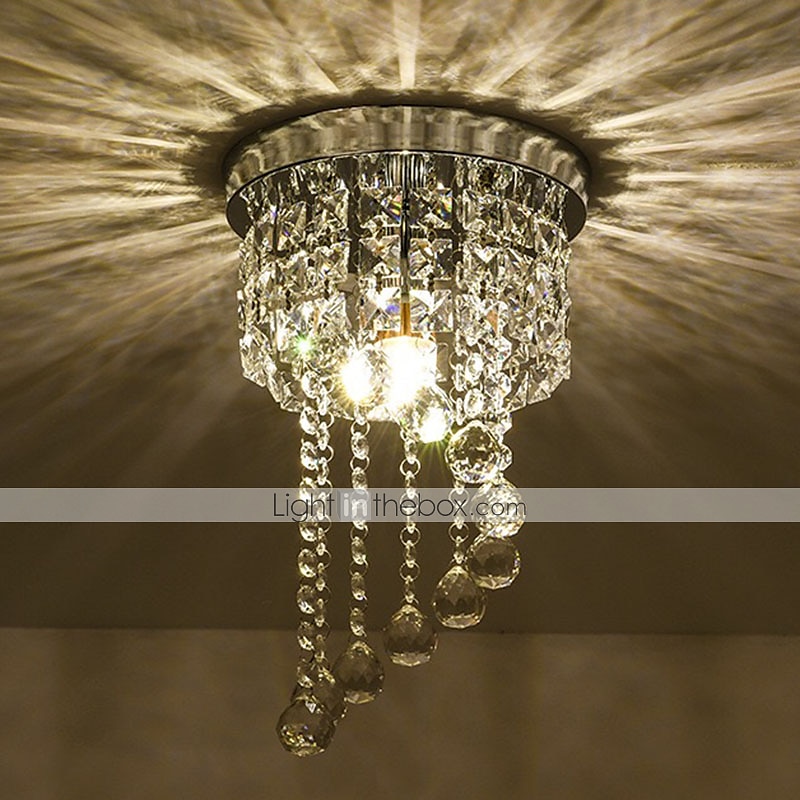 20cm led lysekrone krystall taklampe lanterne desgin innfelt lys metall galvanisert moderne juledekorasjon 110-120v 220-240v 2025 - $109.99 –P5